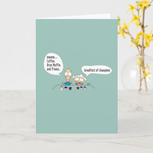 Funny Happy Birthday Kaart - 005 (Gele Bloem)