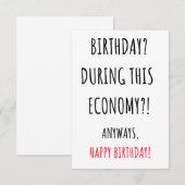 Funny Happy Birthday-kaart Bedankkaart (Voorkant / Achterkant)