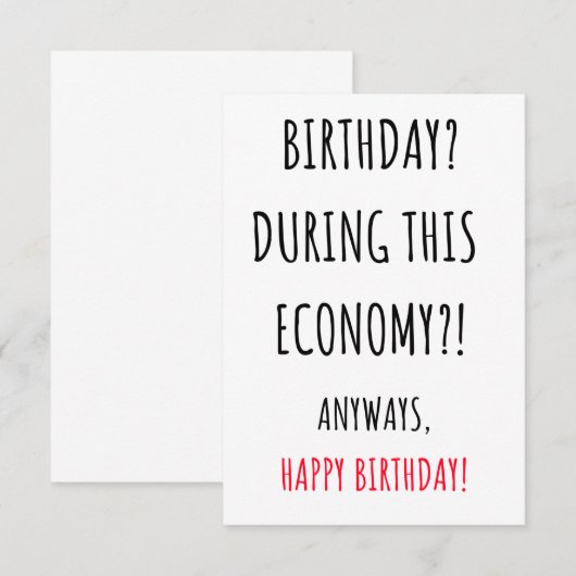 Funny Happy Birthday-kaart Bedankkaart (Voorkant / Achterkant)