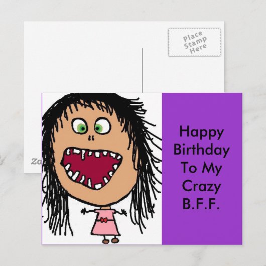 Funny Happy Birthday-kaart Briefkaart (Voorkant / Achterkant)