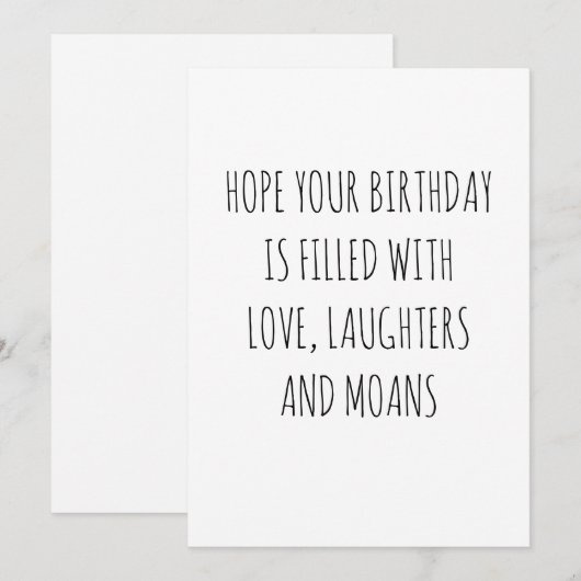 Funny Happy Birthday-kaart Feestdagenkaart (Voorkant / Achterkant)