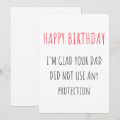 Funny Happy Birthday-kaart Feestdagenkaart (Voorkant / Achterkant)