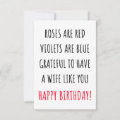 Funny Happy Birthday kaart met wensen voor vrouw (Voorkant)