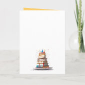 Funny Happy Birthday Kaart voor Bookworm Readers (Achterkant)
