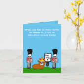 Funny Happy Birthday Royal Corgi Kaart (Gele Bloem)