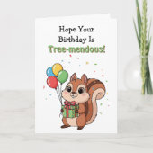 Funny Happy Birthday Squirrel Pun Kaart (Voorkant)