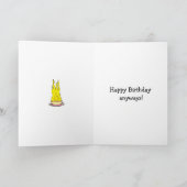 Funny Happy Birthday Wenskaart Kaart (Binnen)