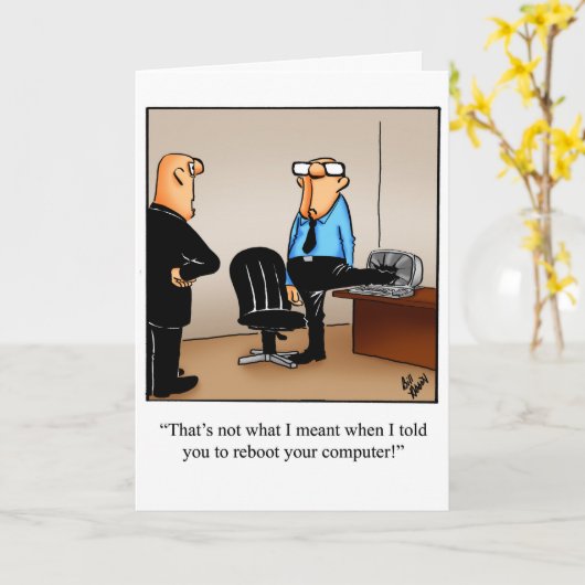 Funny Happy Birthday Wenskaart Kaart (Gele Bloem)