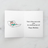 Funny Happy Birthday Wenskaart Kaart (Binnen)