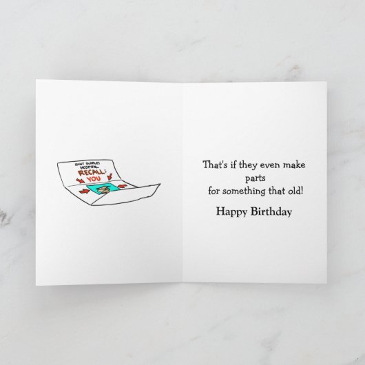 Funny Happy Birthday Wenskaart Kaart (Binnen)