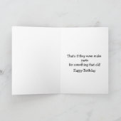 Funny Happy Birthday Wenskaart Kaart (Binnen)