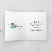 Funny Happy Birthday Wenskaart Kaart (Binnen)