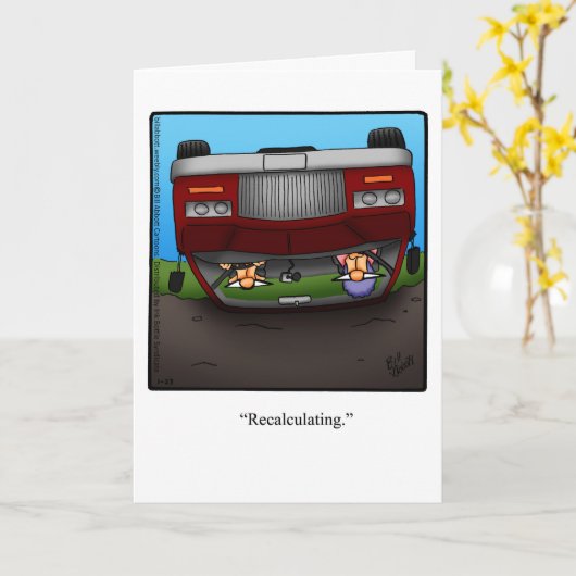 Funny Happy Birthday Wenskaart "Spectickles" Kaart (Gele Bloem)