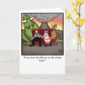 Funny Happy Birthday Wenskaart voor haar Kaart (Gele Bloem)