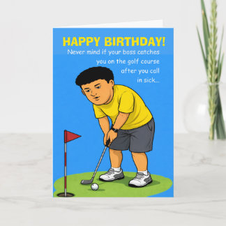 funny happy birthday wish for golfing brother kaart