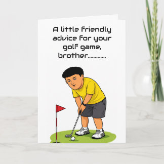 funny happy birthday wish for golfing brother kaart
