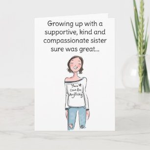 Funny Happy Birthday zuster Kaart