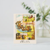 Funny Happy  Cats Kittens Hallo Speeltuin Briefkaart (Staand voorkant)
