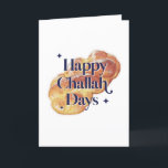 Funny Happy Challah Days Hanukkah Waterverf  Feestdagen Kaart<br><div class="desc">© Gorjo Design. Gemaakt voor je via het Zazzle platform.

// Hulp nodig bij het aanpassen van uw ontwerp? Heb je andere ideeën? Neem contact met mij op via de knop hieronder.</div>