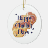Funny Happy Challah Days Hanukkah Waterverf Keramisch Ornament (Links)