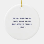 Funny Happy Challah Days Hanukkah Waterverf Keramisch Ornament (Achterkant)