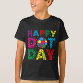 Funny Happy Dot Day Polka Dot Art Students Kids Gi T-shirt (Voorkant)