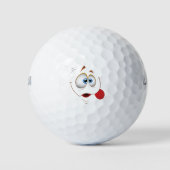 Funny Happy Face Blue Eyes Golfballen (Voorkant)