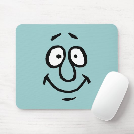 Funny Happy Face Mousepad Muismat (Met muis)