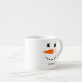 Funny Happy Face Snowman-kerstwarme Coco Espresso Kop (Voorkant rechts)
