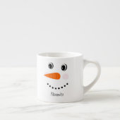 Funny Happy Face Snowman-kerstwarme Coco Espresso Kop (Rechts)