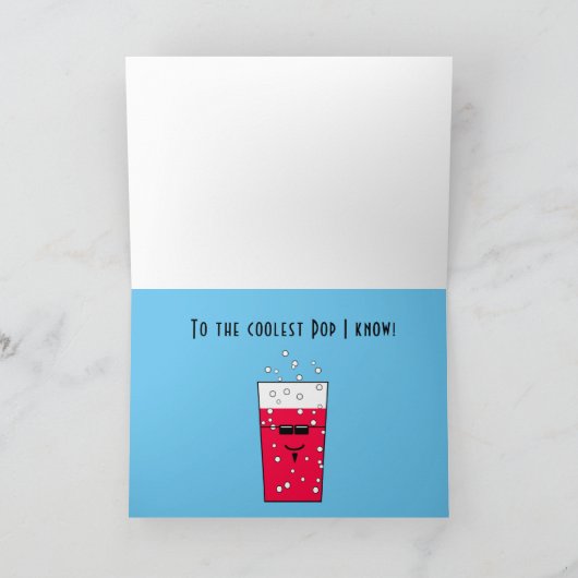 Funny Happy Fathers Day Poppen Koudste pap Mustach Kaart (Binnen)