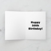 Funny Happy Fiftieth Birthday Wenskaart Kaart (Binnen)