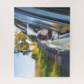 Funny Happy French Bulldog Dog Car Window Legpuzzel (Verticaal)