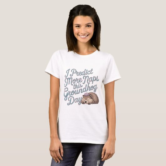 Funny Happy Groundhog Day T-shirt (Voorkant volledig)