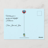 Funny Happy Halloween Haunted House People Briefkaart (Achterkant)