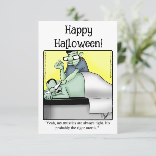 Funny Happy Halloween Humor Wenskaart (Staand voorkant)