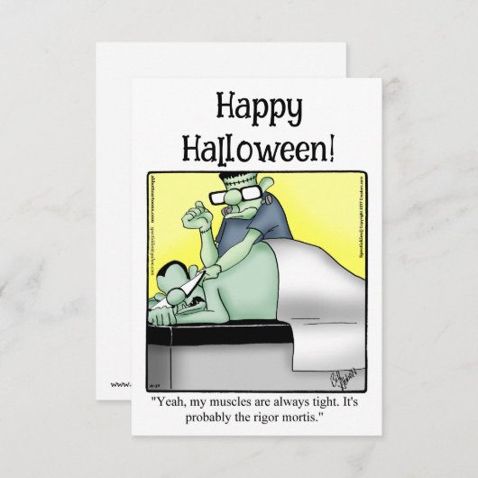 Funny Happy Halloween Humor Wenskaart (Voorkant / Achterkant)