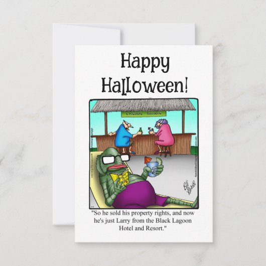 Funny Happy Halloween Humor Wenskaart (Voorkant)