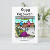 Funny Happy Halloween Humor Wenskaart (Staand voorkant)