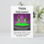 Funny Happy Halloween Humor Wenskaart (Staand voorkant)
