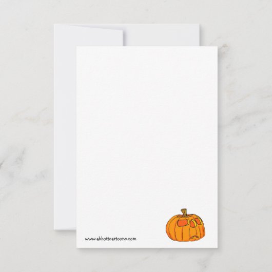 Funny Happy Halloween Humor Wenskaart (Achterkant)