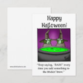 Funny Happy Halloween Humor Wenskaart (Voorkant / Achterkant)