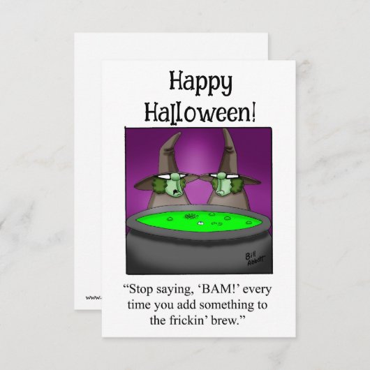 Funny Happy Halloween Humor Wenskaart (Voorkant / Achterkant)