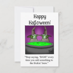 Funny Happy Halloween Humor Wenskaart