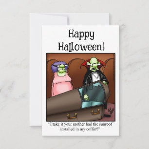 Funny Happy Halloween Humor Wenskaart