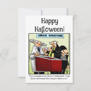 Funny Happy Halloween Humor Wenskaart