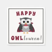 Funny Happy Halloween Owl Vampire Trick or treat Servet (Voorkant)