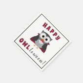 Funny Happy Halloween Owl Vampire Trick or treat Servet (Hoek)