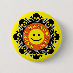Funny Happy Halloween Ronde Button 5,7 Cm