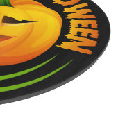 Funny Happy Halloween Scary Pumpkin Cutting Board Snijplank (Hoek)